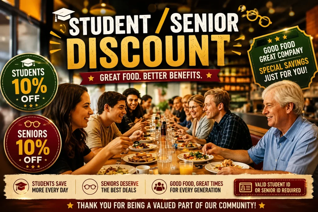 Student Senior Discount