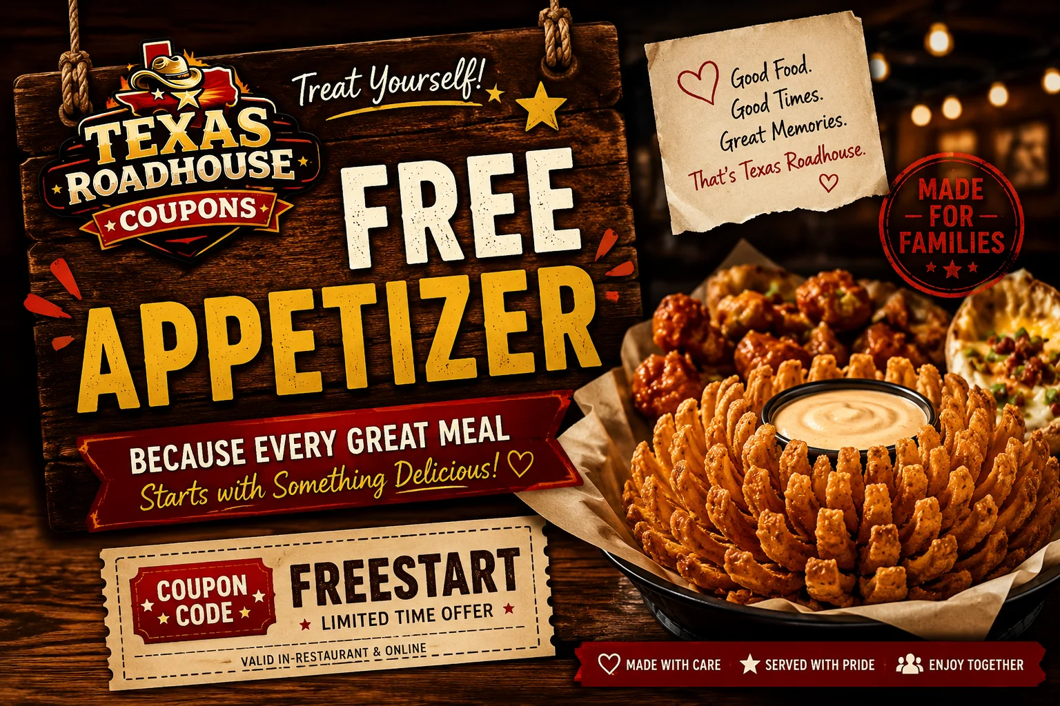 Texas Roadhouse Coupon Code Free Appetizer
