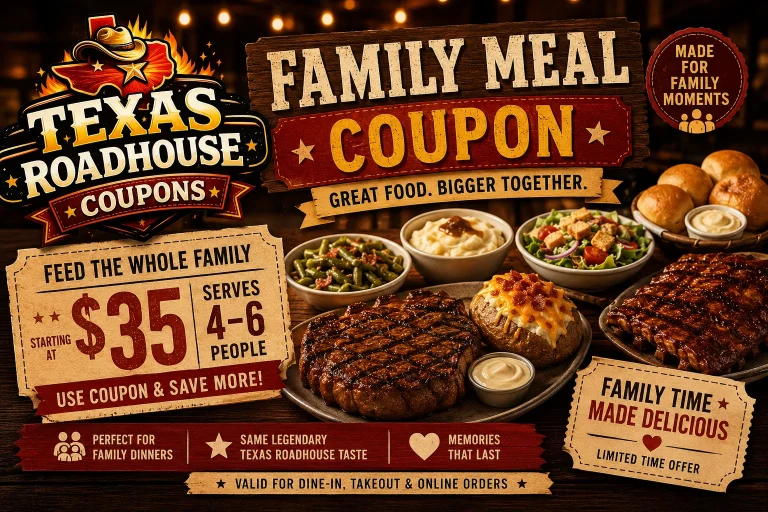 Texas Roadhouse Family Meal Coupon